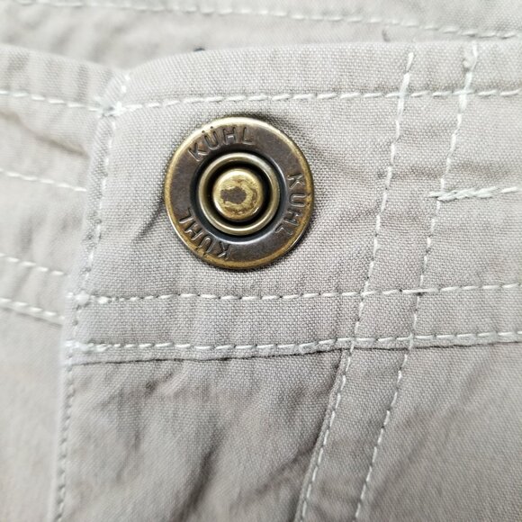 Kuhl Pants Womens 14 Tan Stretch Roll Tab Cargo Gorpcore - Picture 5 of 16
